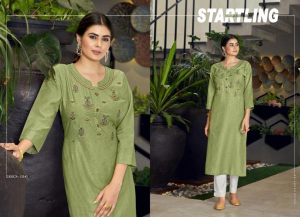 Kalaroop Parin Embroidery Weaving Fancy Designer Kurti Collection